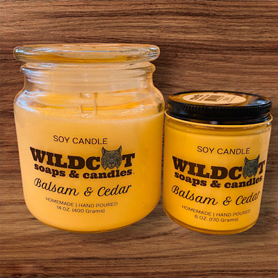 Balsam and Cedar Scented Candles