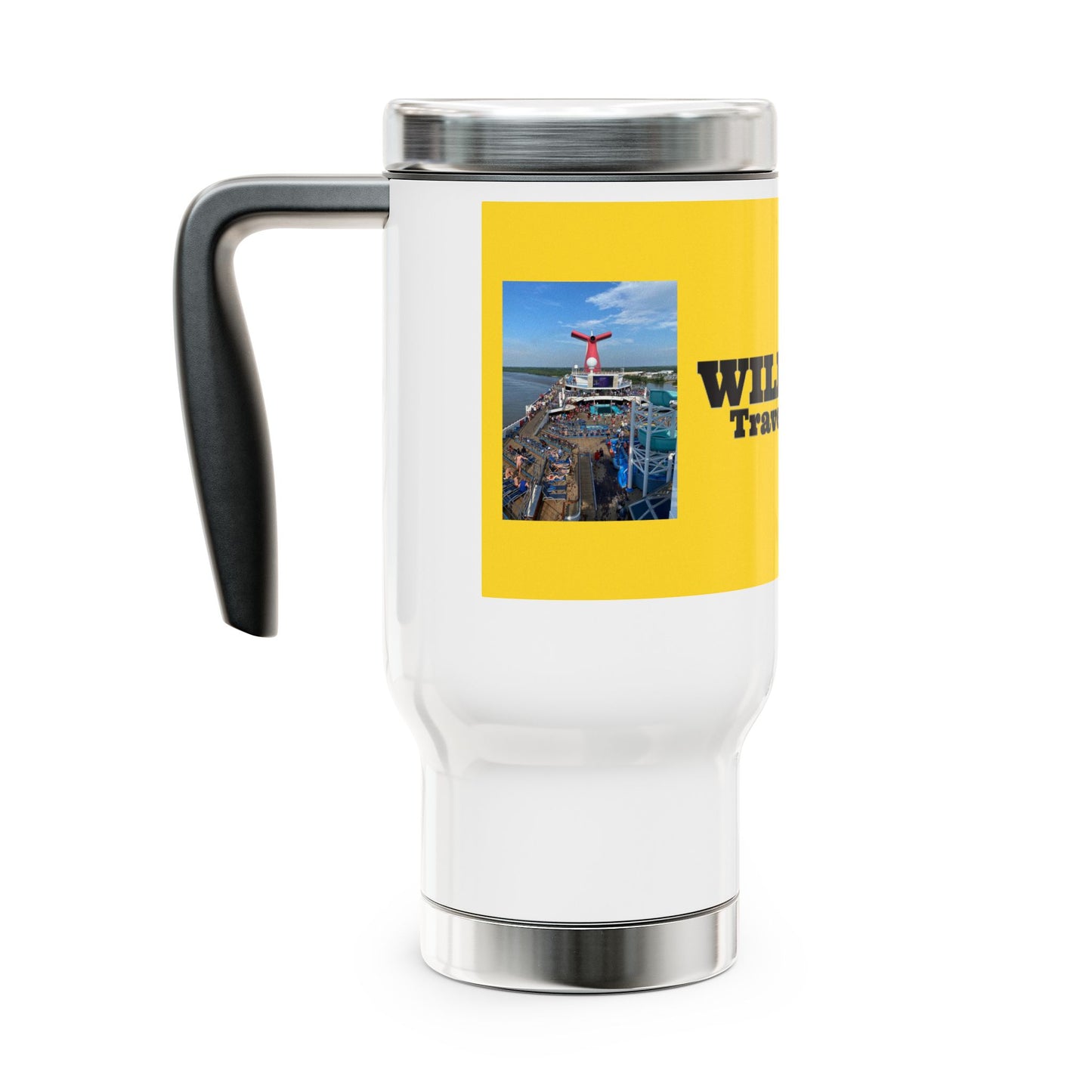 Wildcat Travel Group Stainless Steel Travel Mug with Handle, 14oz