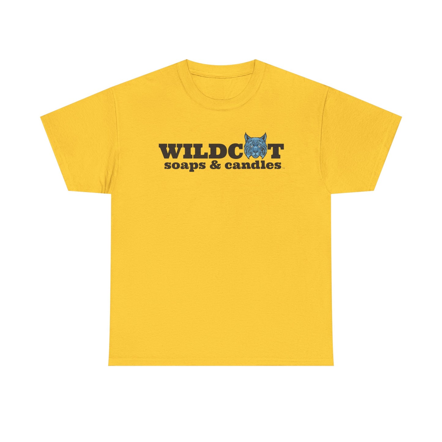 Wildcat Soaps & Candles Unisex Heavy Cotton Tee - Bright Yellow Graphic Tee for Relaxed Casual Style