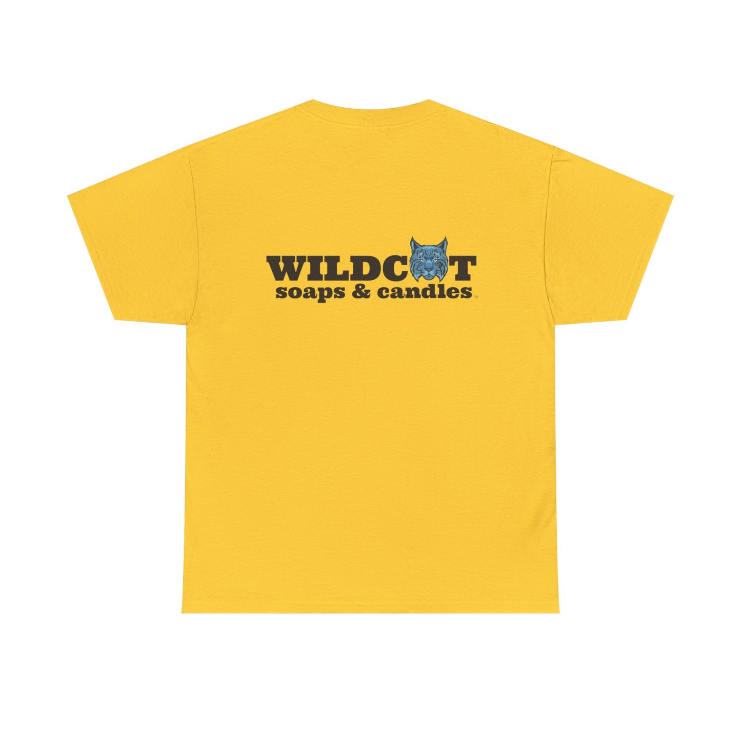 Wildcat Soaps & Candles Unisex Heavy Cotton Tee - Bright Yellow Graphic Tee for Relaxed Casual Style