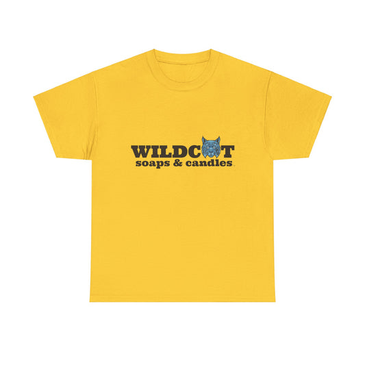 Wildcat Soaps & Candles Unisex Heavy Cotton Tee - Bright Yellow Graphic Tee for Relaxed Casual Style