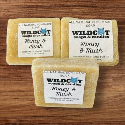 Jabón perfumado de miel y almizcle