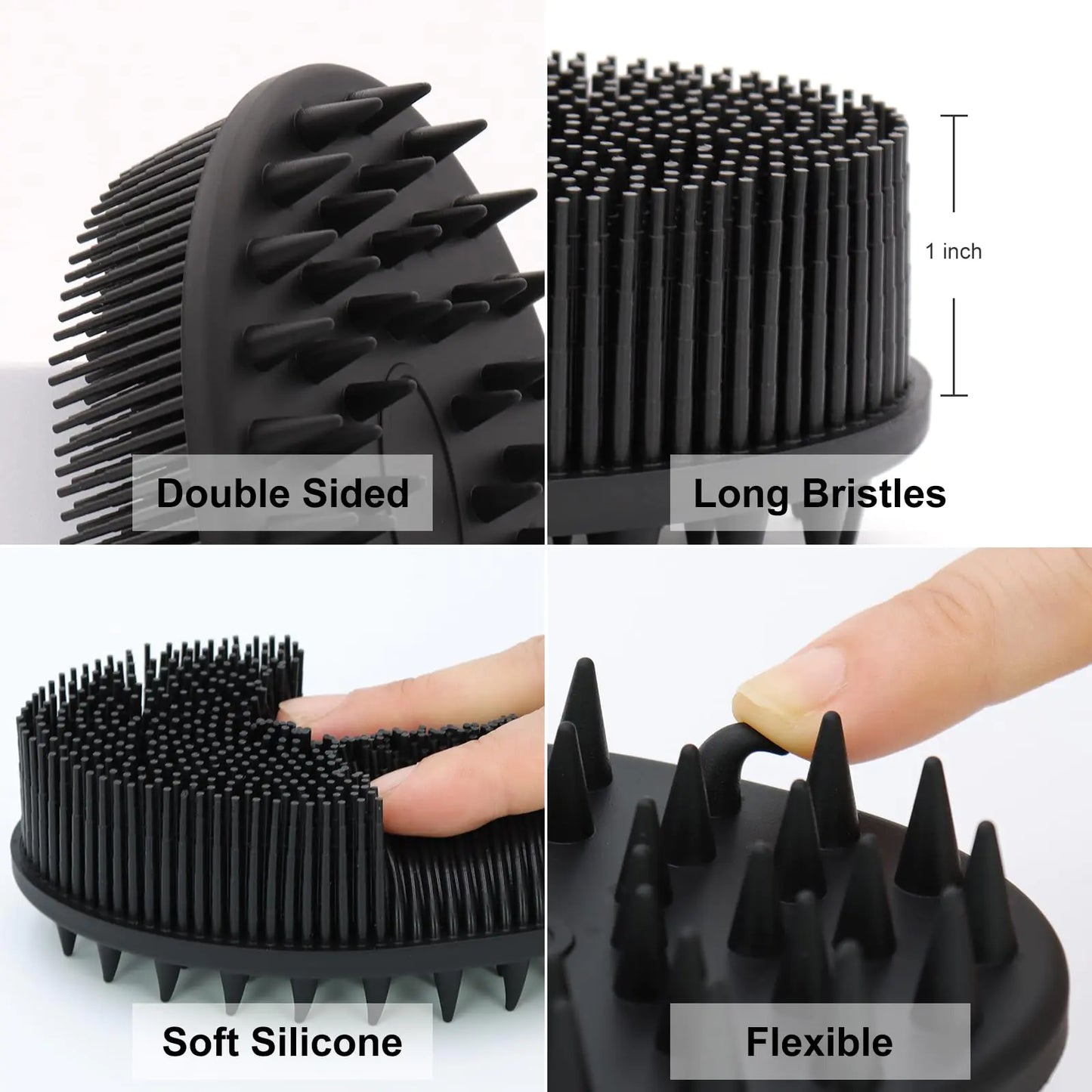 Body Scrubber and Hair Shampoo Brush